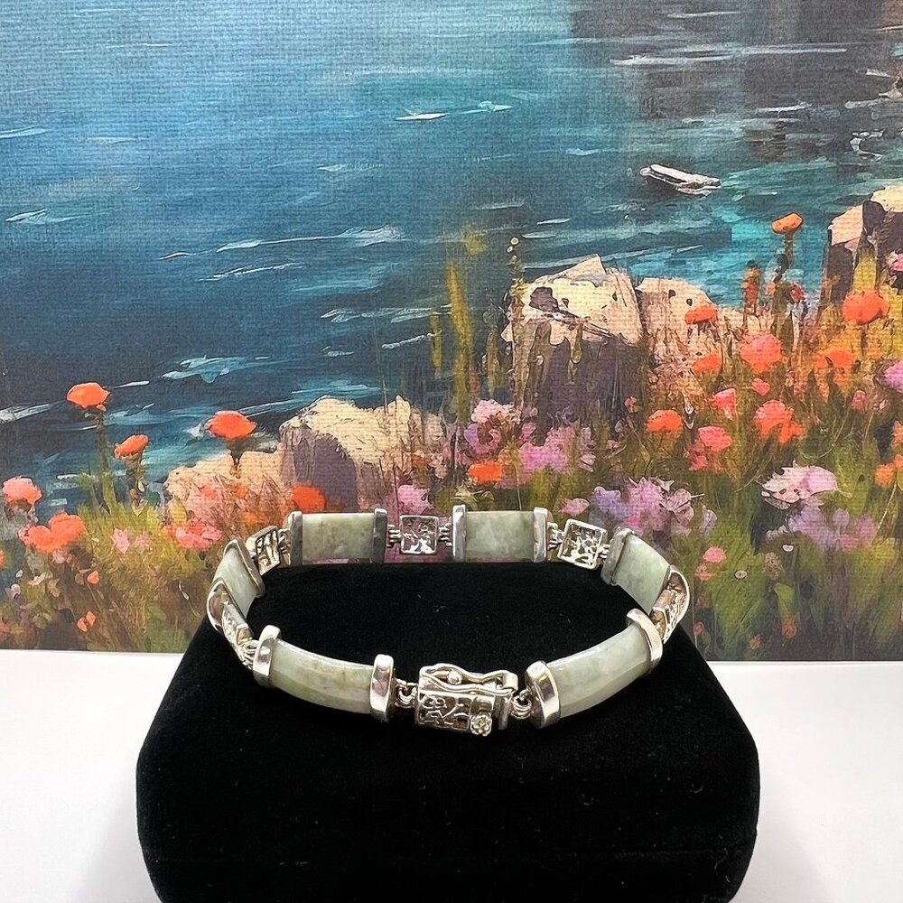 Dee Berkley DBJ 925 Chinoiserie Aventurine Quartz Bar Bracelet